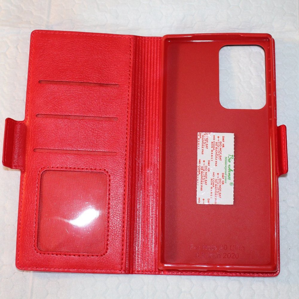 Samsung Galaxy Note 20 Phone Wallet Case, Red